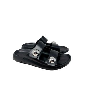 ECCO Cozmo Ornament Black Leather Iconic Sandal 7-7.5